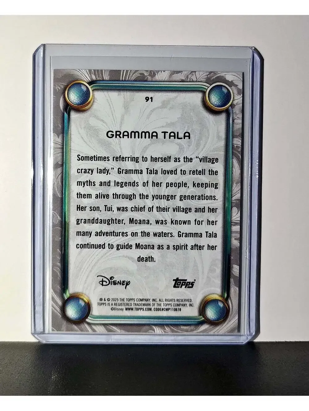 Gramma Tala 2025 Topps Disney Wonder #91 Card Moana